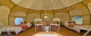 luxury Lotus Belle Tent fully furnished for glamping